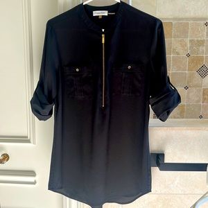 Calvin Klein blouse rolled up sleeve size M
